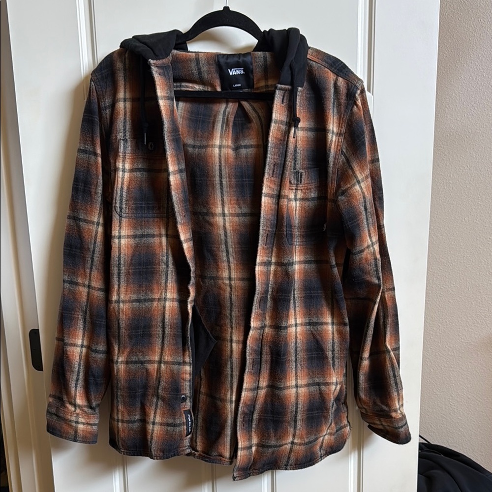 Vans Men's Plaid Shirt Jacket - Black and Brown
